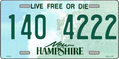 NH license plate 1404222