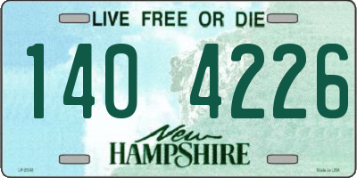 NH license plate 1404226