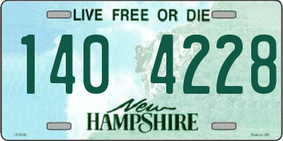 NH license plate 1404228