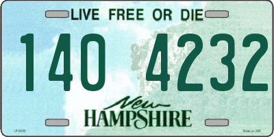NH license plate 1404232