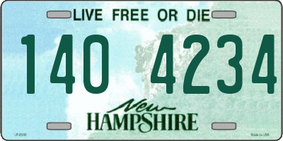 NH license plate 1404234