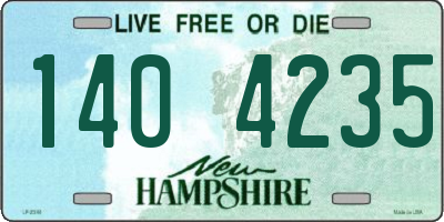 NH license plate 1404235