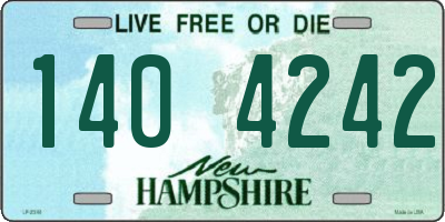 NH license plate 1404242