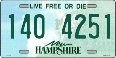 NH license plate 1404251