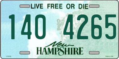NH license plate 1404265