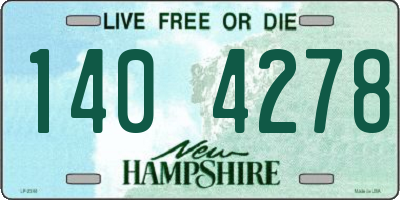 NH license plate 1404278