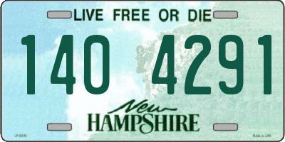 NH license plate 1404291