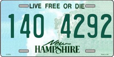 NH license plate 1404292