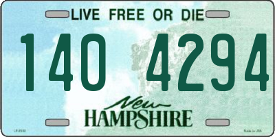 NH license plate 1404294