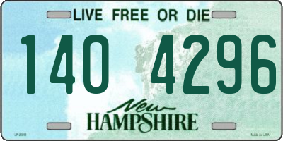 NH license plate 1404296