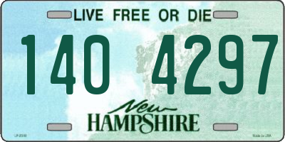 NH license plate 1404297