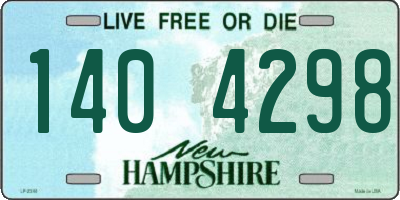 NH license plate 1404298