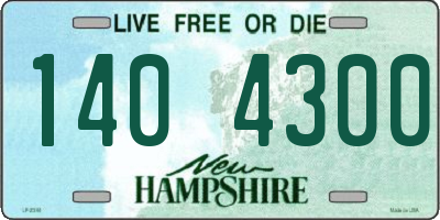 NH license plate 1404300