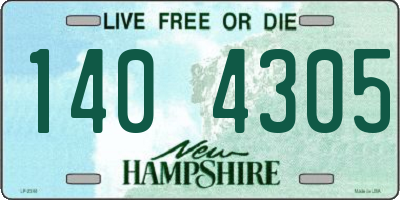 NH license plate 1404305