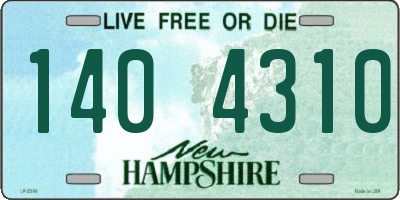 NH license plate 1404310