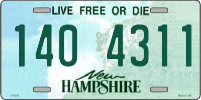 NH license plate 1404311