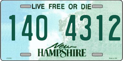 NH license plate 1404312