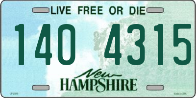 NH license plate 1404315