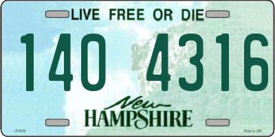 NH license plate 1404316