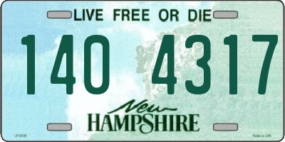 NH license plate 1404317