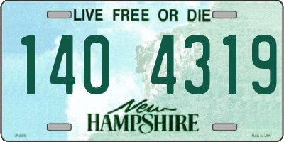 NH license plate 1404319