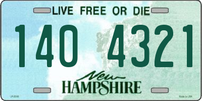 NH license plate 1404321