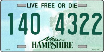 NH license plate 1404322