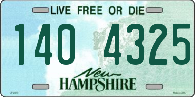 NH license plate 1404325
