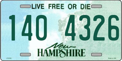 NH license plate 1404326