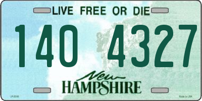 NH license plate 1404327