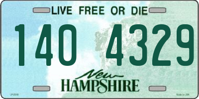 NH license plate 1404329