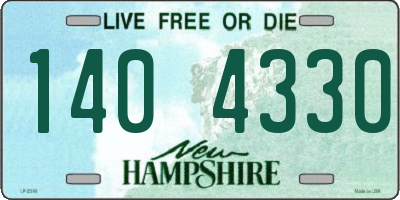 NH license plate 1404330