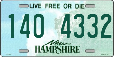 NH license plate 1404332