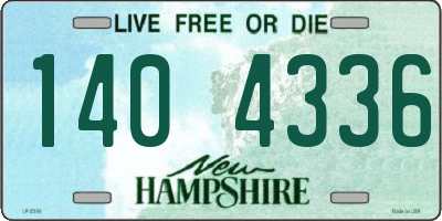 NH license plate 1404336