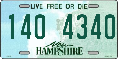 NH license plate 1404340