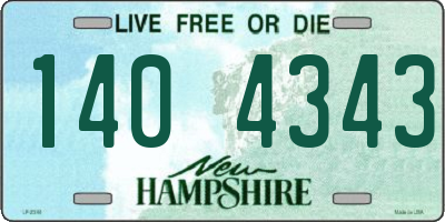 NH license plate 1404343
