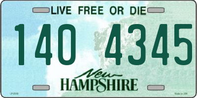 NH license plate 1404345