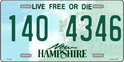 NH license plate 1404346