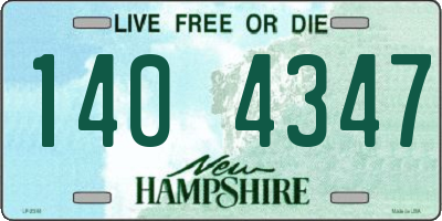 NH license plate 1404347