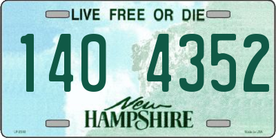 NH license plate 1404352