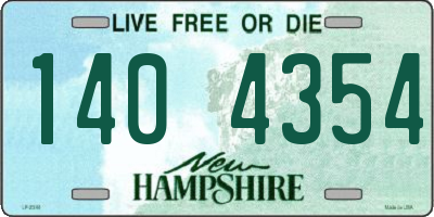 NH license plate 1404354