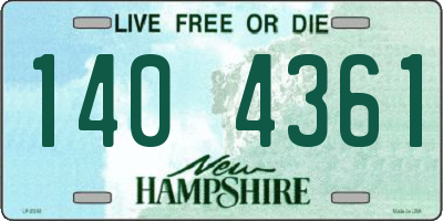 NH license plate 1404361