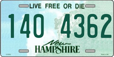NH license plate 1404362