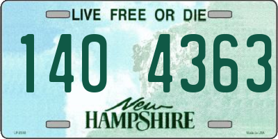 NH license plate 1404363