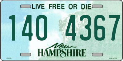 NH license plate 1404367
