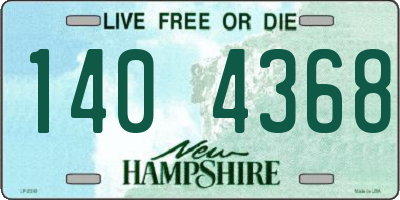 NH license plate 1404368