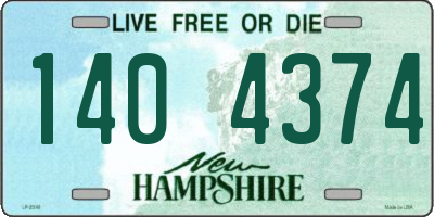 NH license plate 1404374