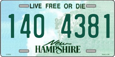 NH license plate 1404381