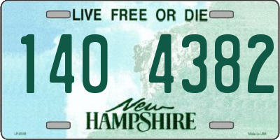 NH license plate 1404382