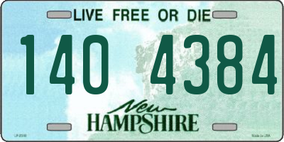NH license plate 1404384